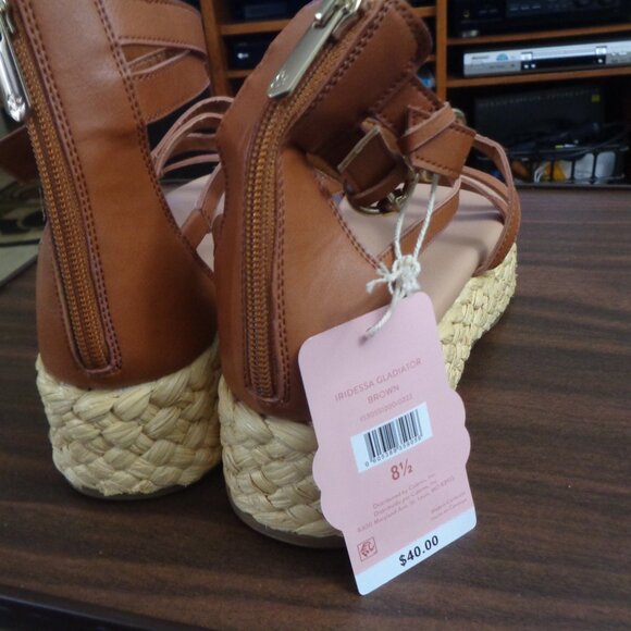 NEW SAM & LIBBY GLADIATOR ESPADRILLE FLARFORM SANDALS WOMENS SIZE 8.5 - Picture 4 of 9